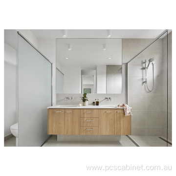 Light Luxury Wood Color Bathroom Cabinet